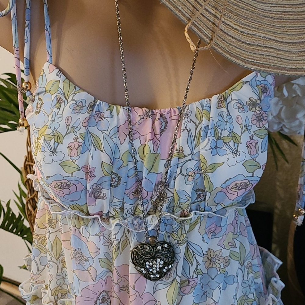 SUMMER NEW  MINI MULTI BO HO FLORAL RUFFLE  DRESS - Picture 6 of 16